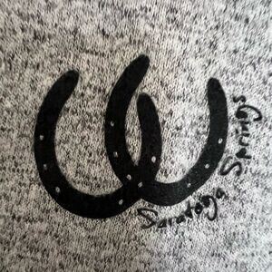 Horseshoes Saratoga Springs, NY Heather Gray Crewneck Sweater